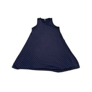Old Navy Navy White Polka Dot Sleeveless Swing Dress Size XL
